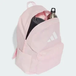 Adidas Classic 3 Bar Logo Backpack Clear Pink