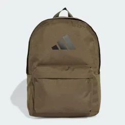 Adidas Classic 3 Bar Logo Backpack Olive Strata