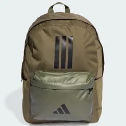 Adidas Classic Back To School 3 Stripes Backpack Olive Strata