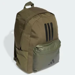Adidas Classic Back To School 3 Stripes Backpack Olive Strata