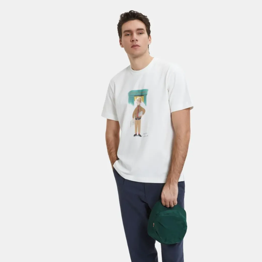 Baracuta Slowboy Colourman T-Shirt Off White