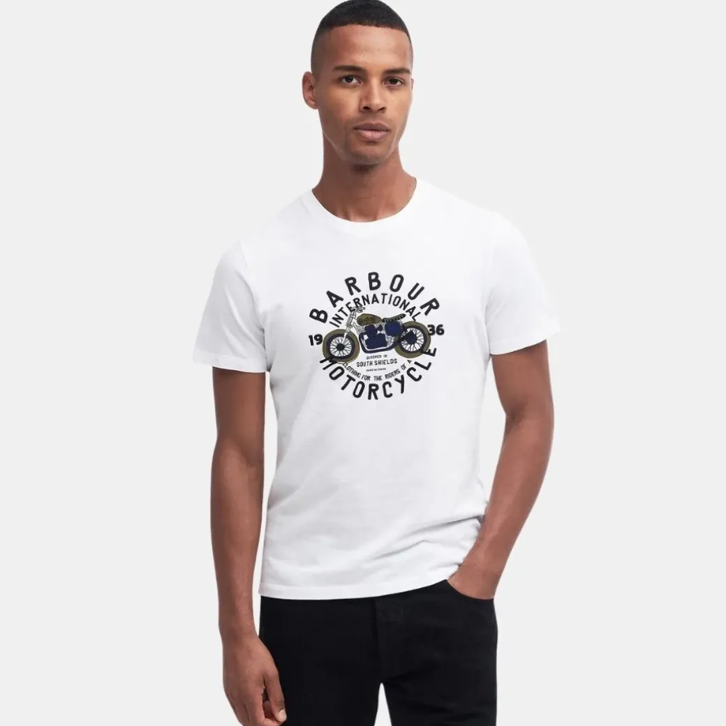 Barbour International Spirit Graphic T-Shirt Whisper White