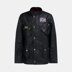 Barbour International Union Jack International Wax Jacket Fit Tailored