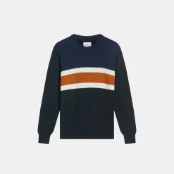 Ben Sherman Chest Stripe Crew Neck Jumper Black