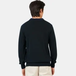 Ben Sherman Chest Stripe Crew Neck Jumper Black