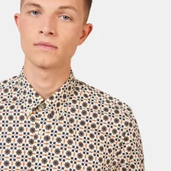 Ben Sherman Foulard Print Shirt Fog