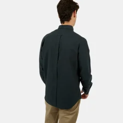 Ben Sherman Organic Oxford Long Sleeve Shirt Dark Green