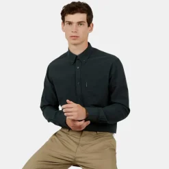 Ben Sherman Organic Oxford Long Sleeve Shirt Dark Green