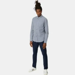 Ben Sherman Signature Long Sleeve Gingham Shirt Dark Blue