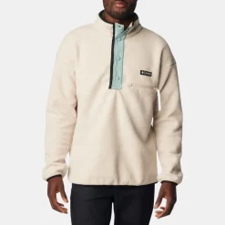 Columbia Men's Helvetia Half Snap Fleece Sweatshirt Dark Stone