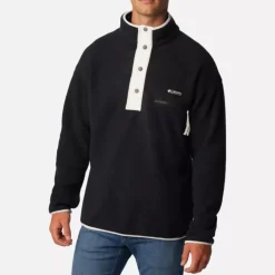 Columbia Men's Helvetia Half Snap Fleece Sweatshirt Black