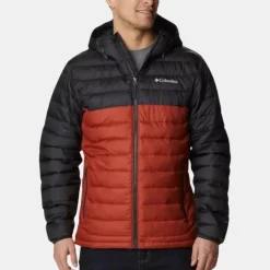 Columbia Men's Powder Lite Hooded Jacket Wrap Red