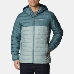 Columbia Men's Powder Lite Hooded Jacket Niagara Metal