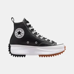 Converse Run Star Hike Platform Foundational Leather Black & White Gum
