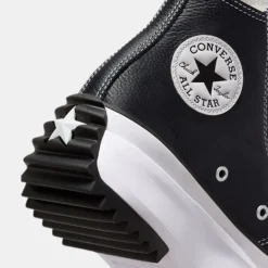 Converse Run Star Hike Platform Foundational Leather Black & White Gum