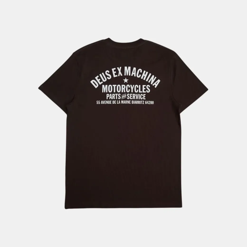 Deus Ex Machina Biarrtiz Address T-Shirt Chos Brown