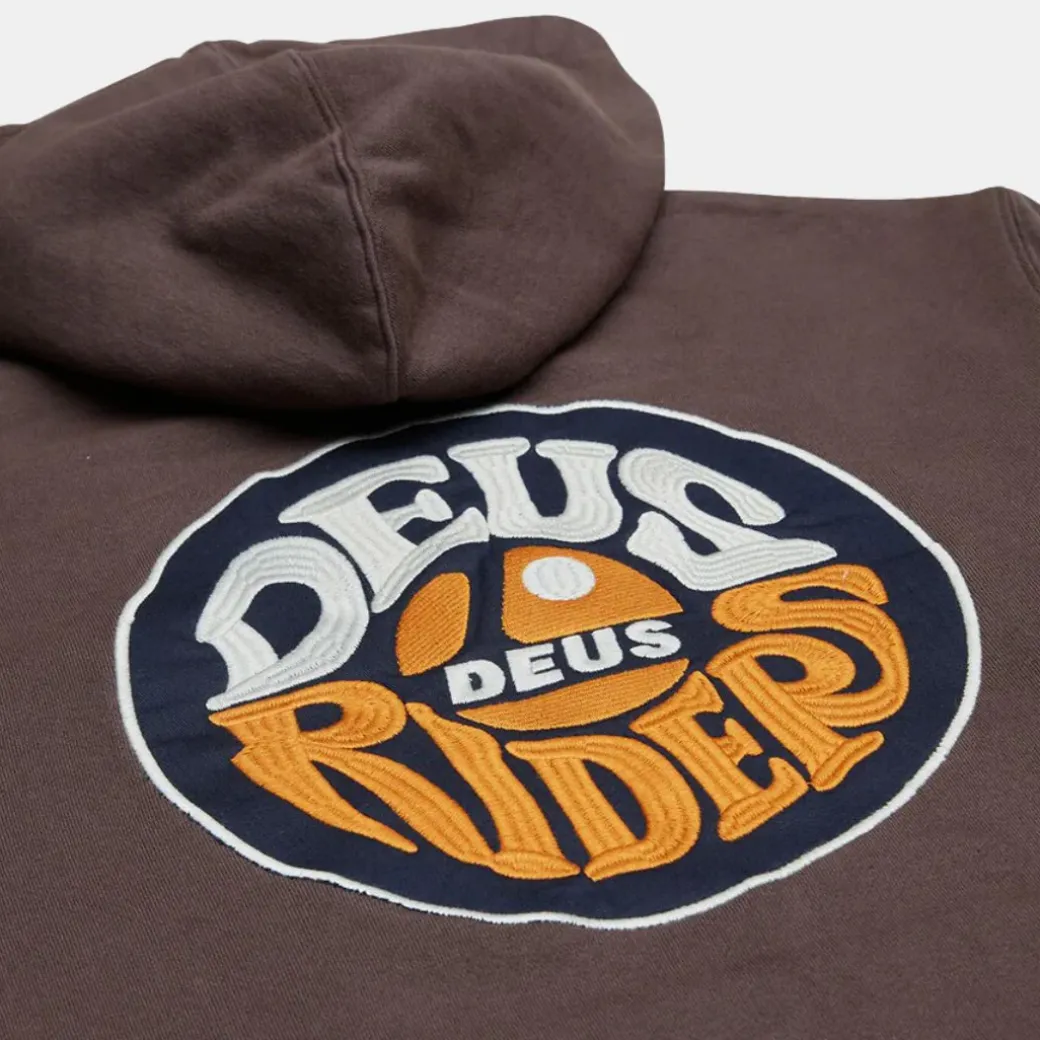 Deus Ex Machina Riders Friend Hoodie Choc Brown