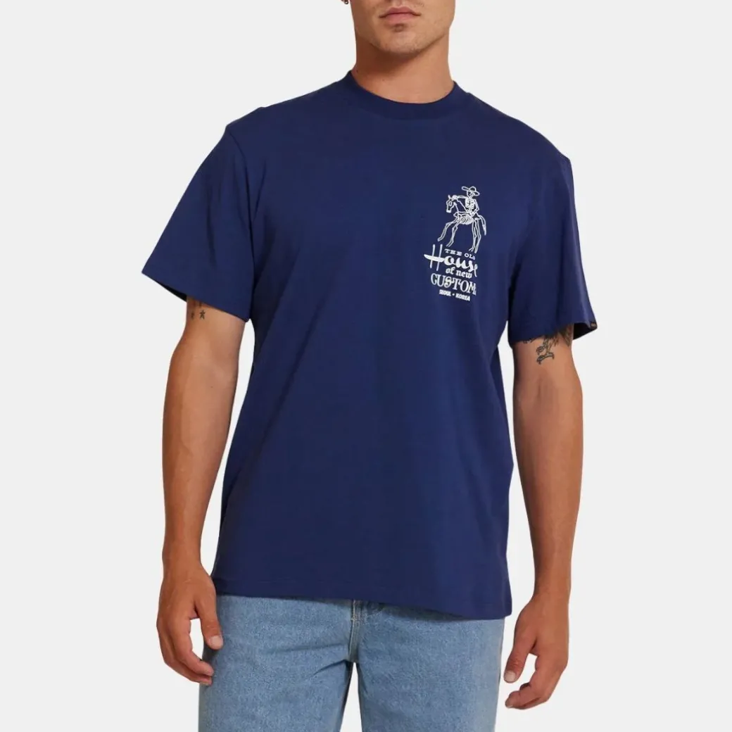 Deus Ex Machina Seoul Address Tee Mechanic Blue