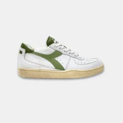 Diadora Mi Basket Low Used White Pesto