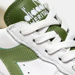Diadora Mi Basket Low Used White Pesto