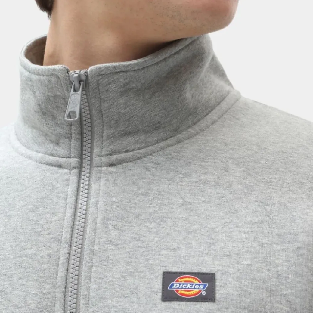 Dickies Oakport Quarter Zip Grey Melange