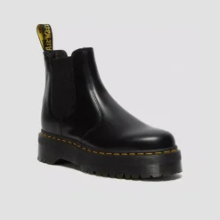 Dr. Martens 2976 Women's Quad Polished Smooth Black