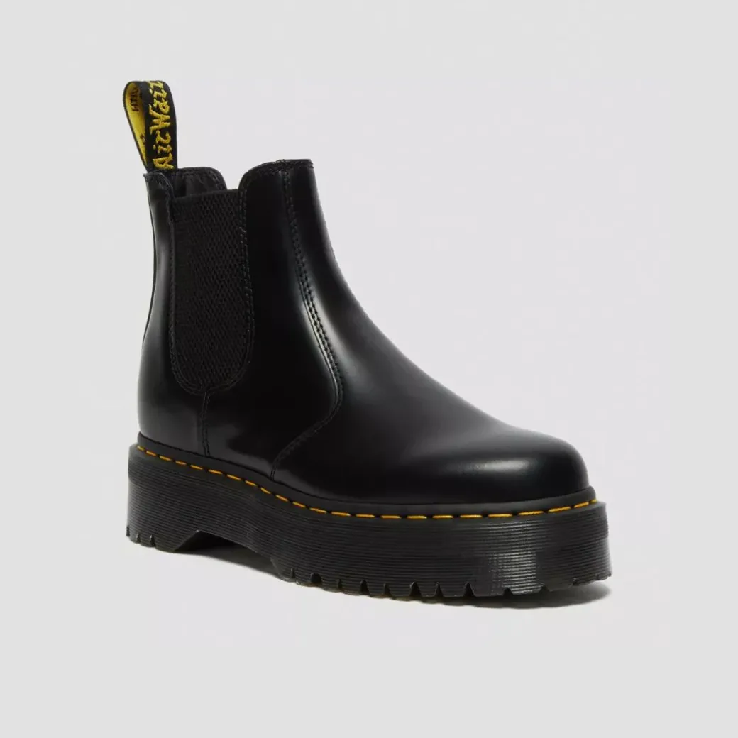 Dr. Martens 2976 Women's Quad Polished Smooth Black