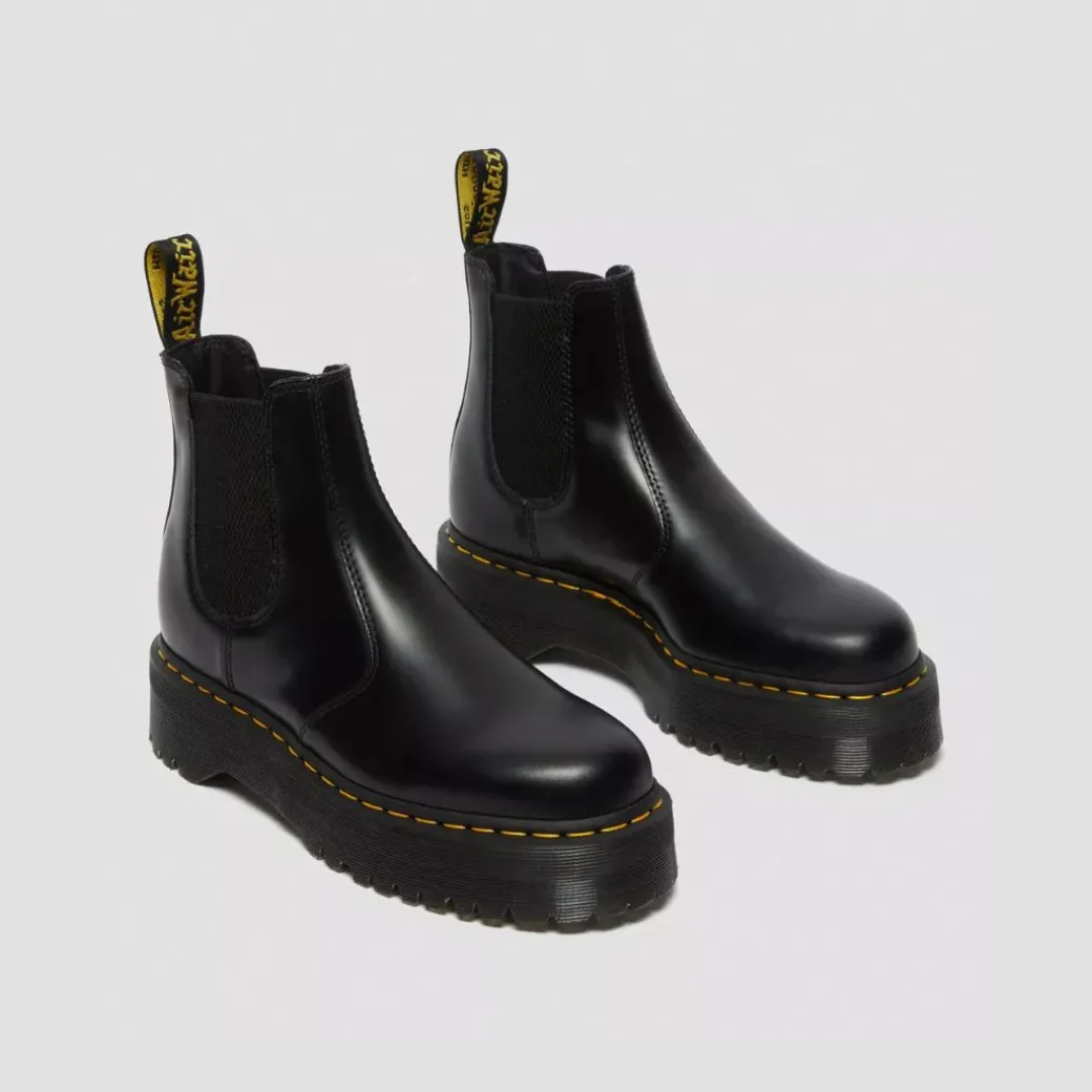 Dr. Martens 2976 Women's Quad Polished Smooth Black