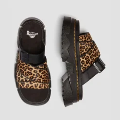 Dr. Martens Mattison Leopard Slide Women's Sandals