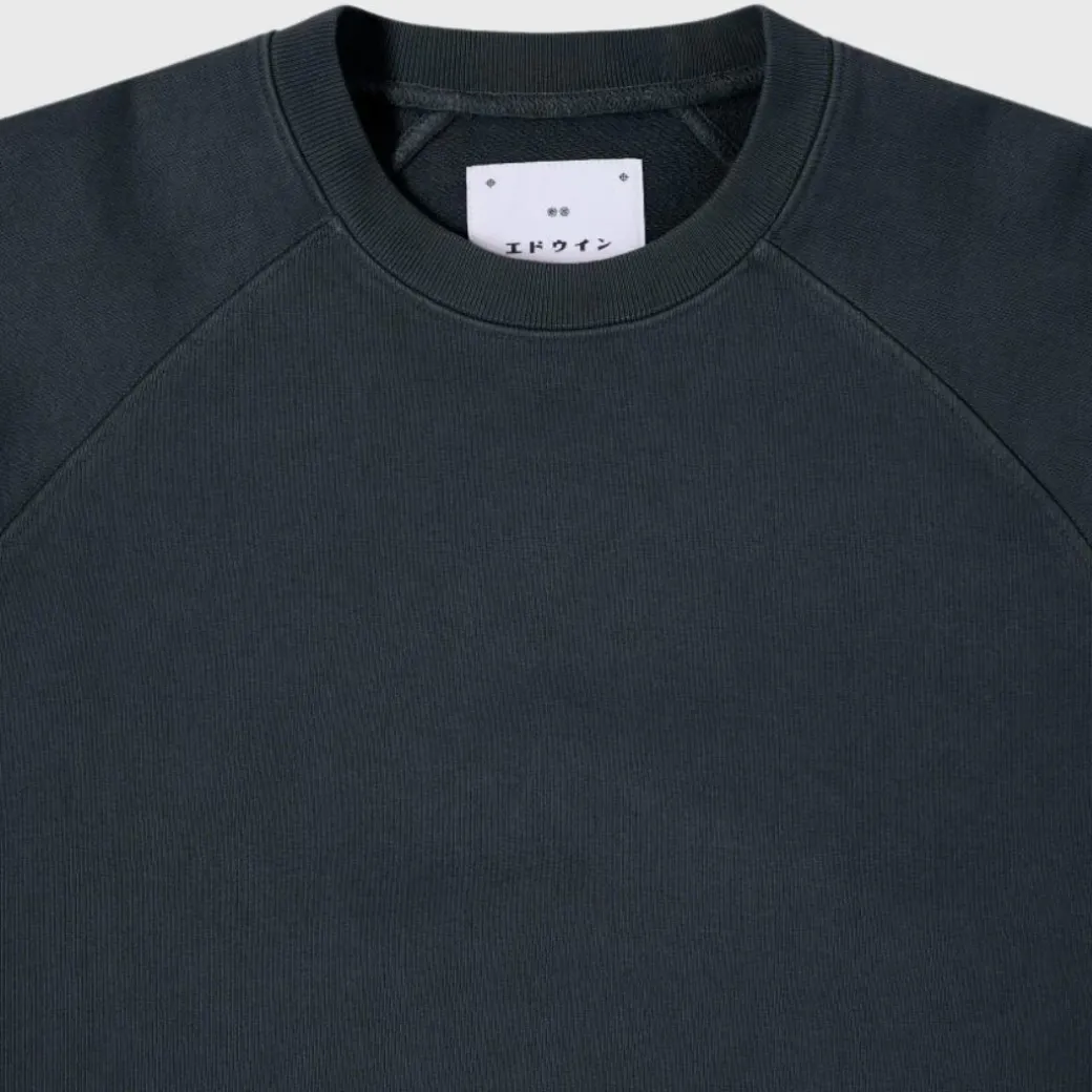 Edwin Rangla Sleeve Crewneck Black