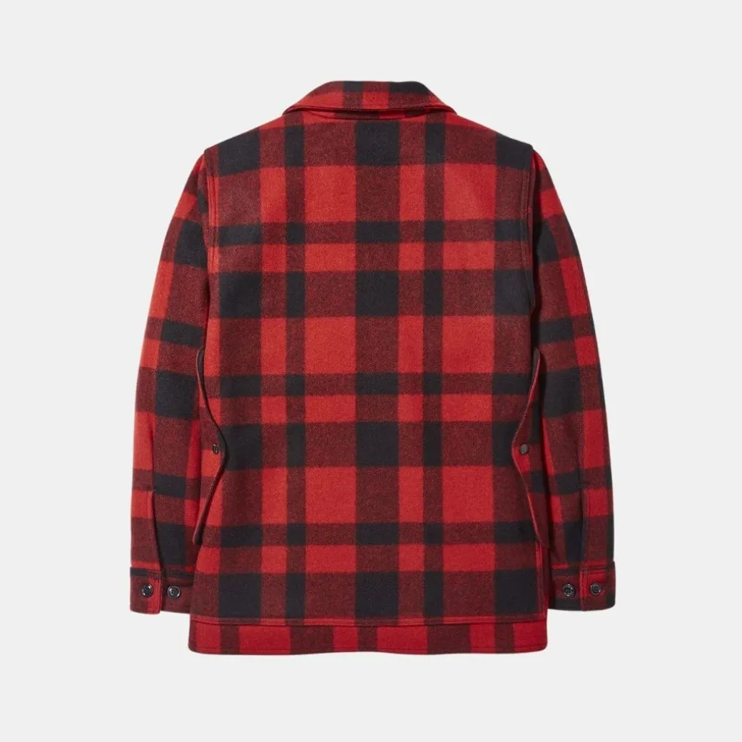 Filson Mackinaw Wool Cruiser Jacket Red Black Plaid