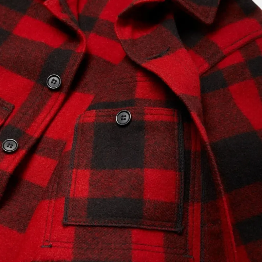 Filson Mackinaw Wool Cruiser Jacket Red Black Plaid