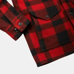 Filson Mackinaw Wool Cruiser Jacket Red Black Plaid