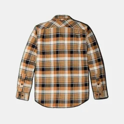 Filson Vintage Flannel Work Shirt Navy Cumin Red