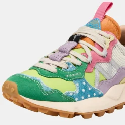 Flower Mountain Women's Lenzan Suede Pony Hair Green & Violet