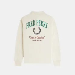 Fred Perry Collared Sweatshirt Ecru