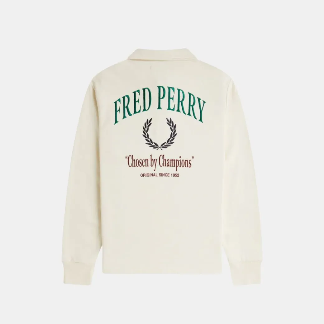 Fred Perry Collared Sweatshirt Ecru