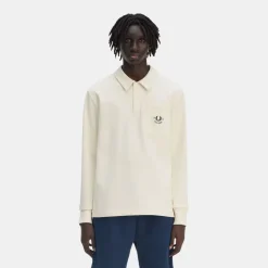 Fred Perry Collared Sweatshirt Ecru