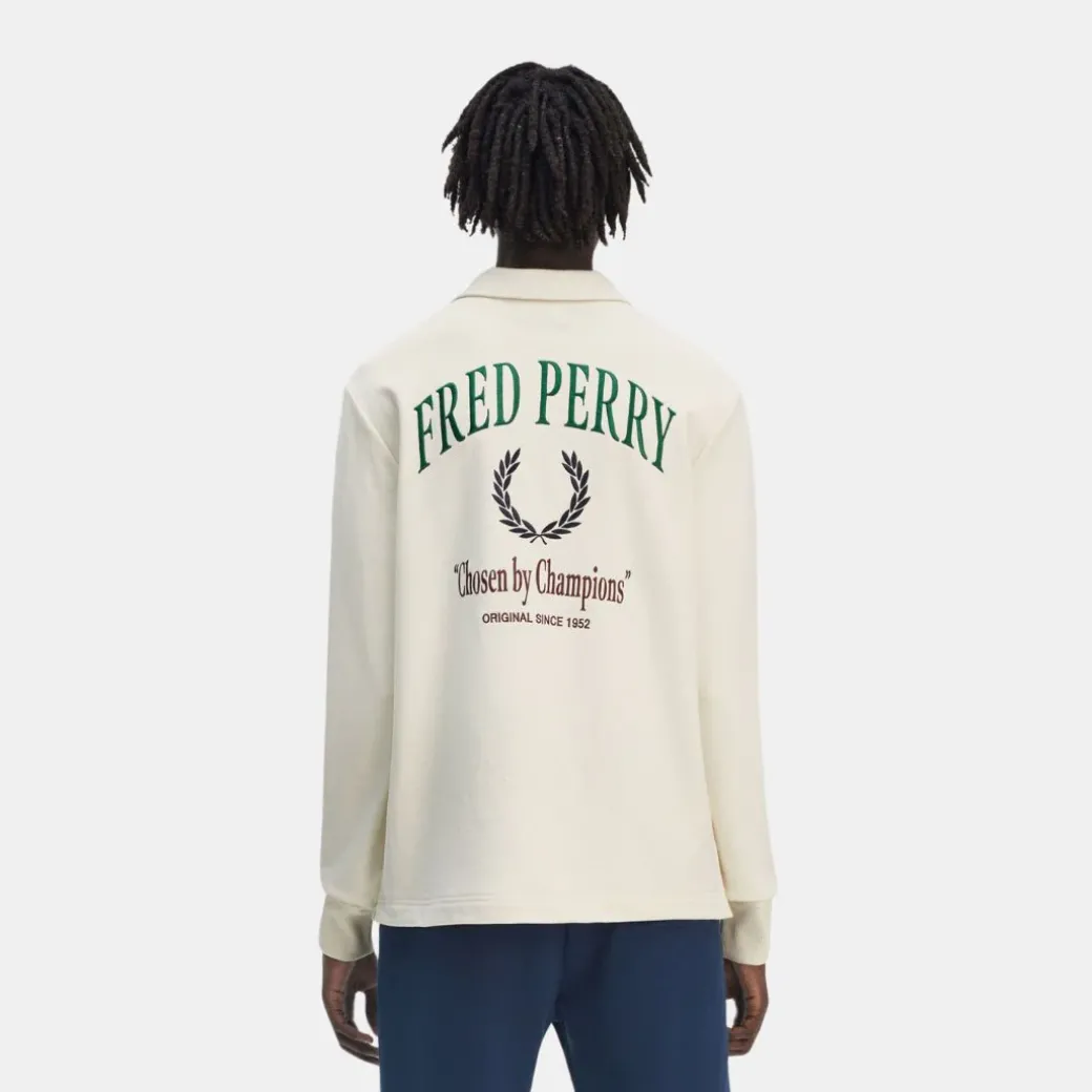 Fred Perry Collared Sweatshirt Ecru
