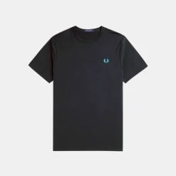 Fred Perry Crew Neck T-Shirt Night Green & Navy