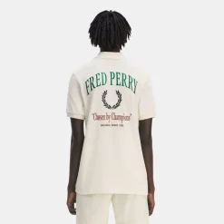 Fred Perry Embroidered Polo Shirt Ecru