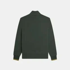 Fred Perry Half Zip Sweatshirt Court Green