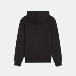 Fred Perry Hooded Zip Through Sweatshirt Black