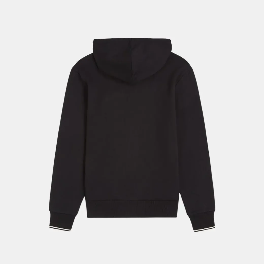 Fred Perry Hooded Zip Through Sweatshirt Black