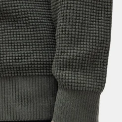 Fred Perry Jersey Waffle Stitch Jumper Field Green