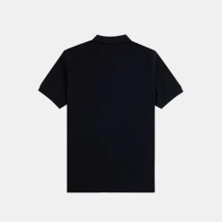 Fred Perry M6000 Plain Shirt Black & Whisky Brown