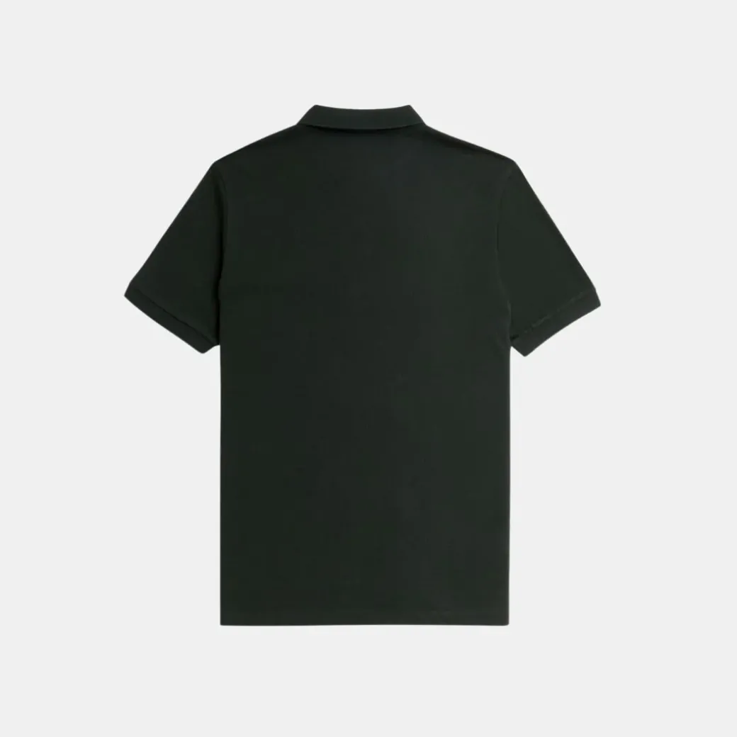 Fred Perry M6000 Plain Shirt Night Green & Snow White