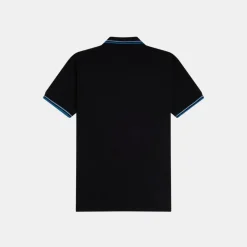 Fred Perry M12 Twin Tipped Shirt Black Sky Runaway & Bay Ocean