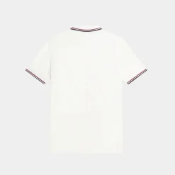 Fred Perry Polo M3600 White Red & Navy