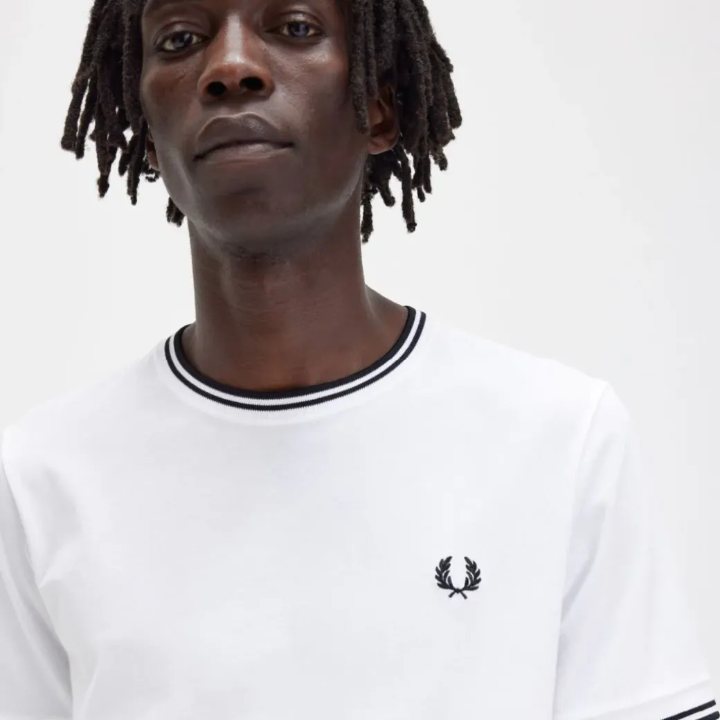 Fred Perry T-Shirt Twin Tipped White